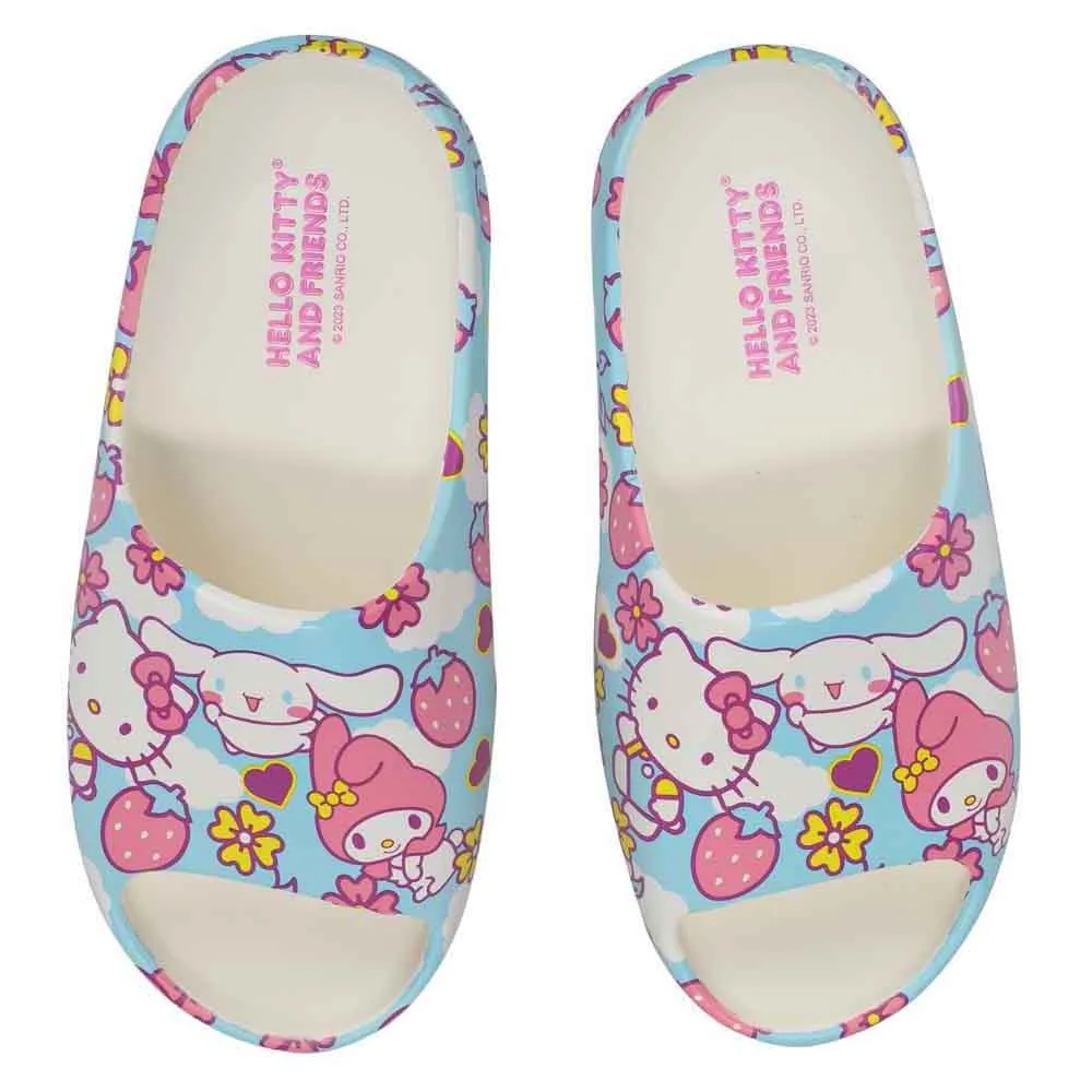Hello Kitty & Friends AOP Juniors Cloud Slide Sandals
