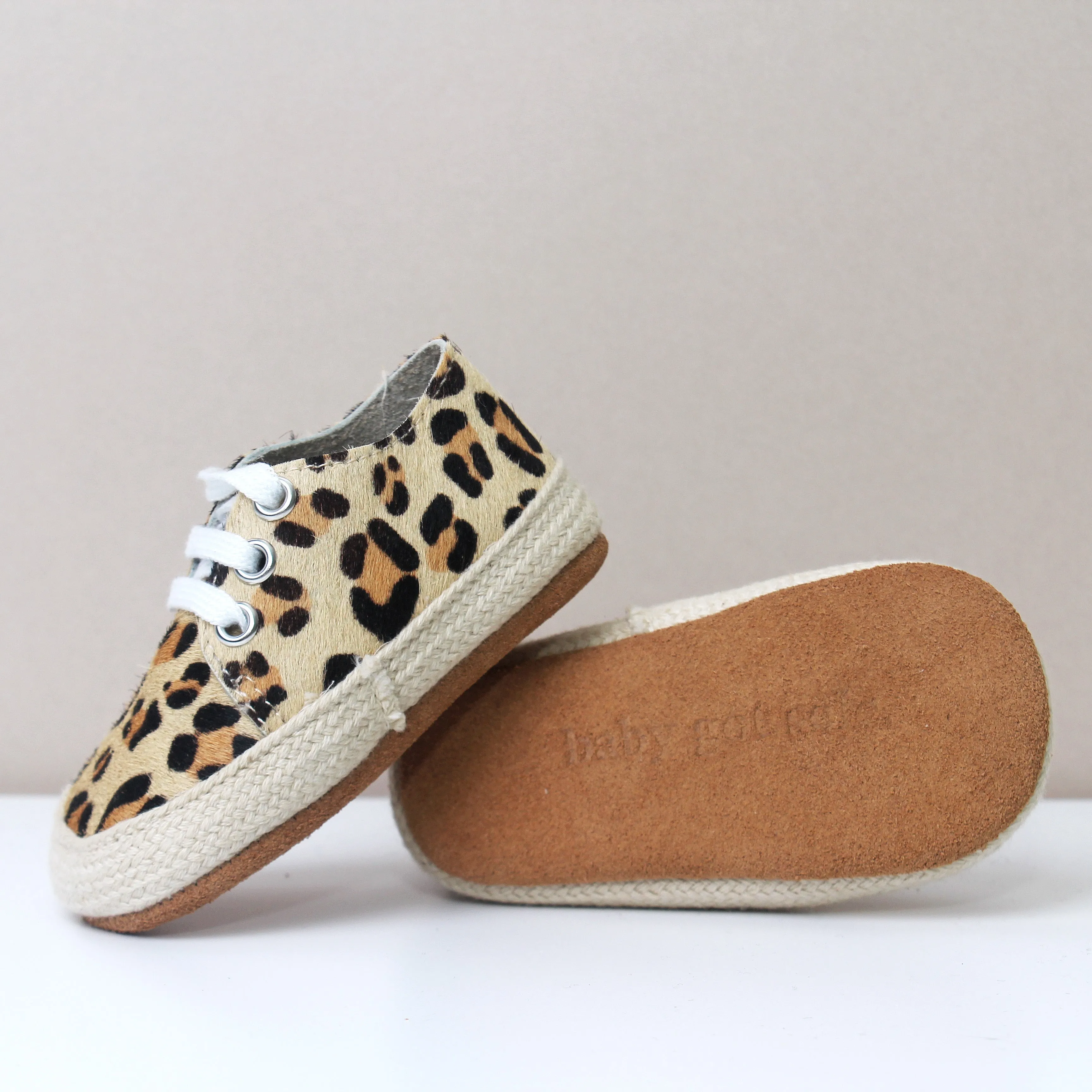 Hunter Leopard Print Unisex Laced Espadrille