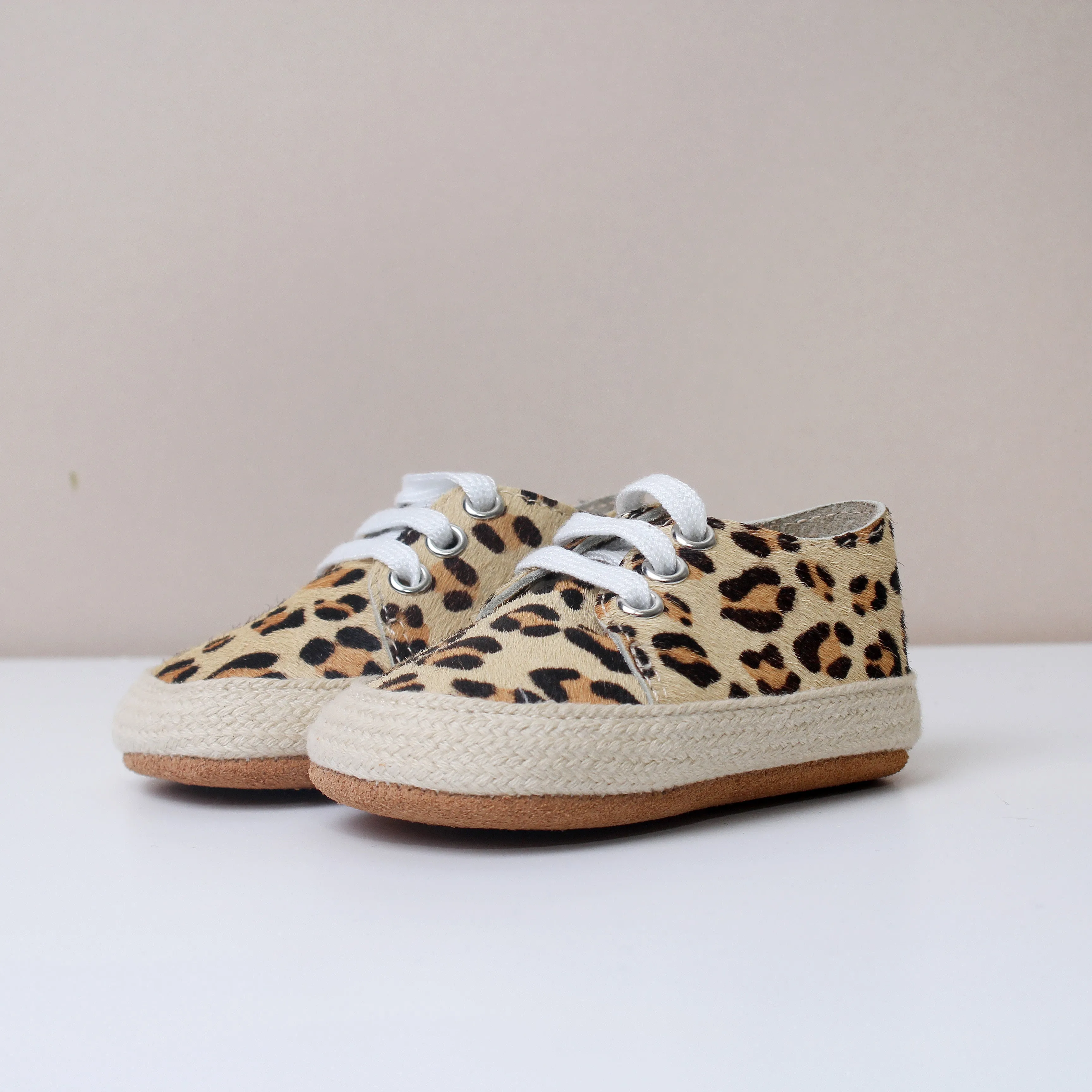 Hunter Leopard Print Unisex Laced Espadrille