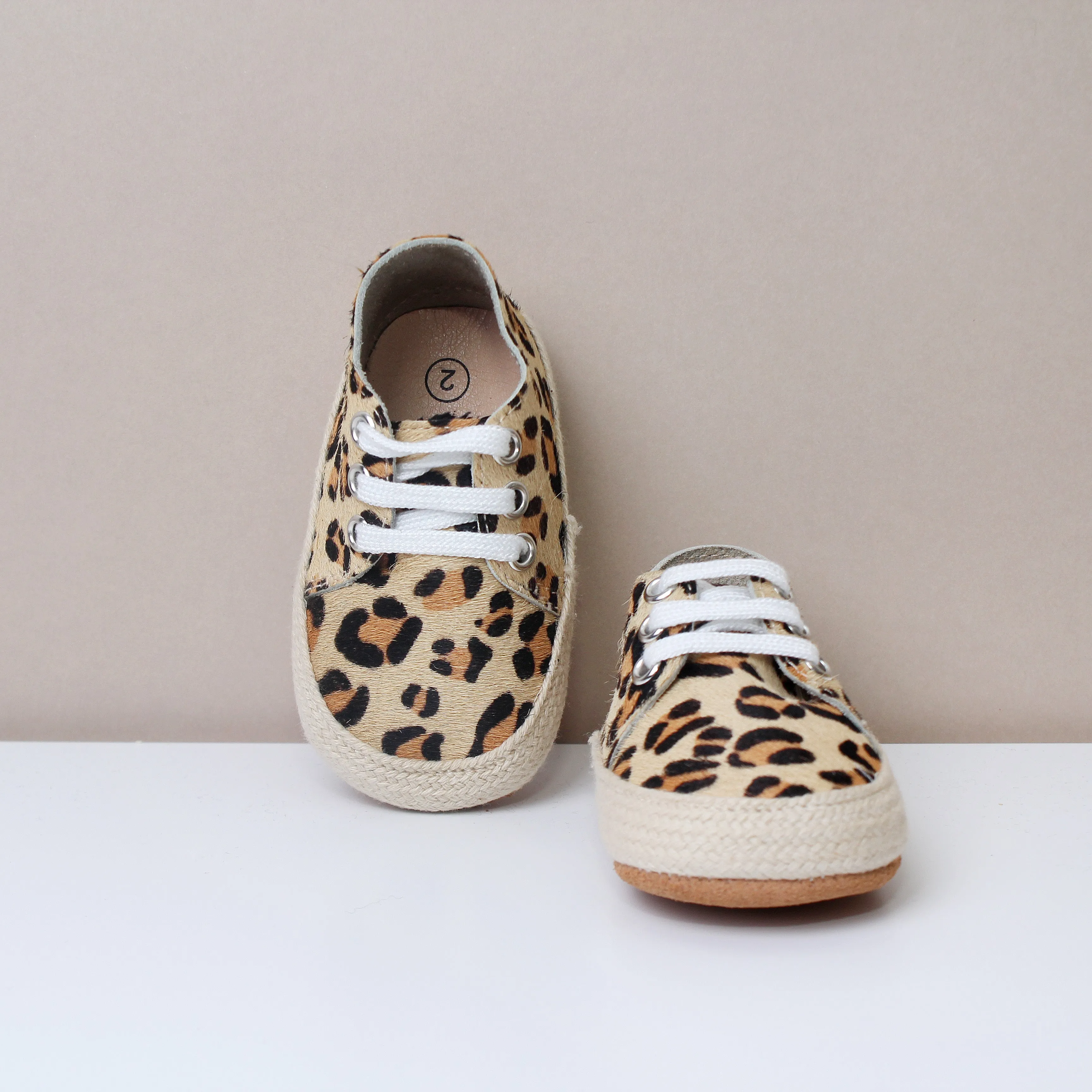 Hunter Leopard Print Unisex Laced Espadrille