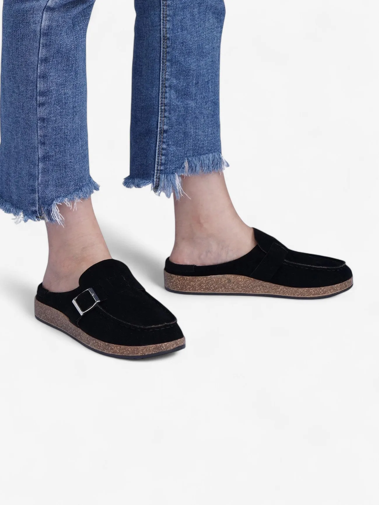 Jada | Women's Buckle Slip On Clogs Sandals Slippers