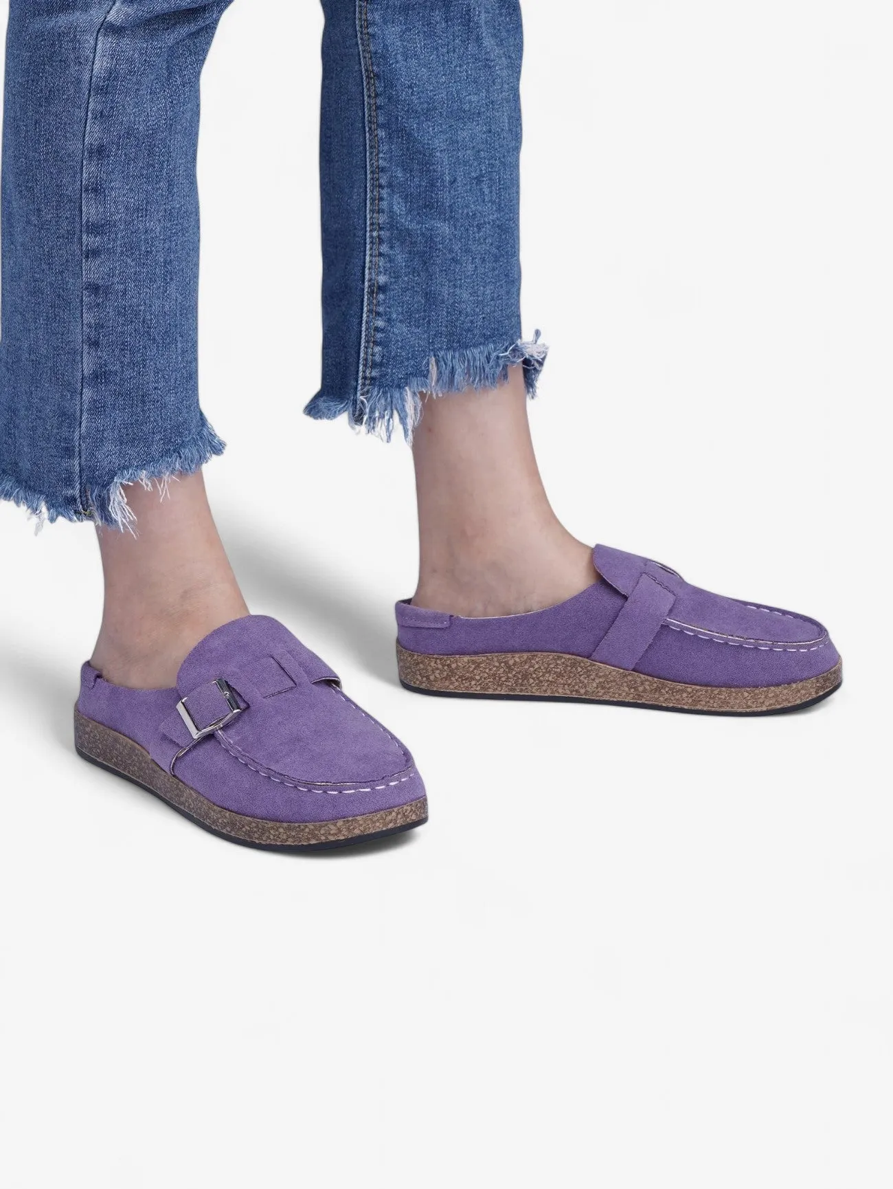 Jada | Women's Buckle Slip On Clogs Sandals Slippers