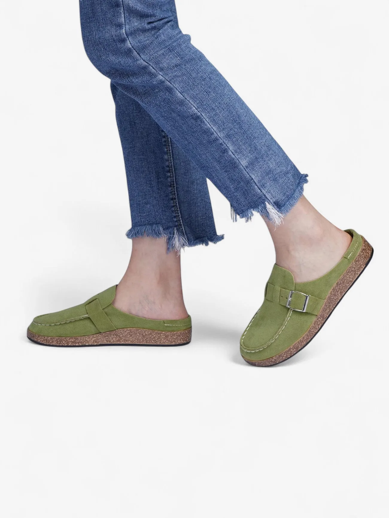 Jada | Women's Buckle Slip On Clogs Sandals Slippers