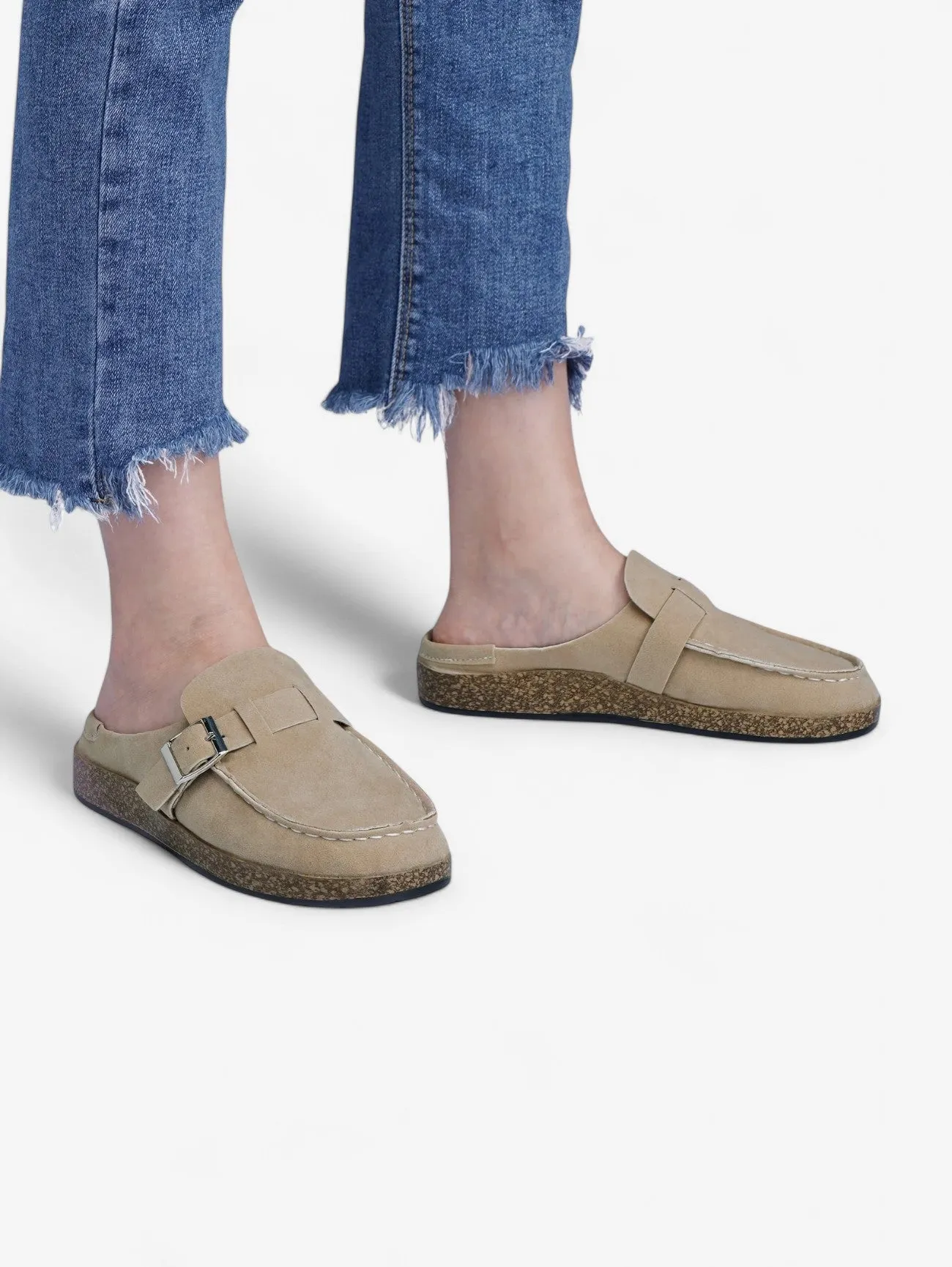 Jada | Women's Buckle Slip On Clogs Sandals Slippers