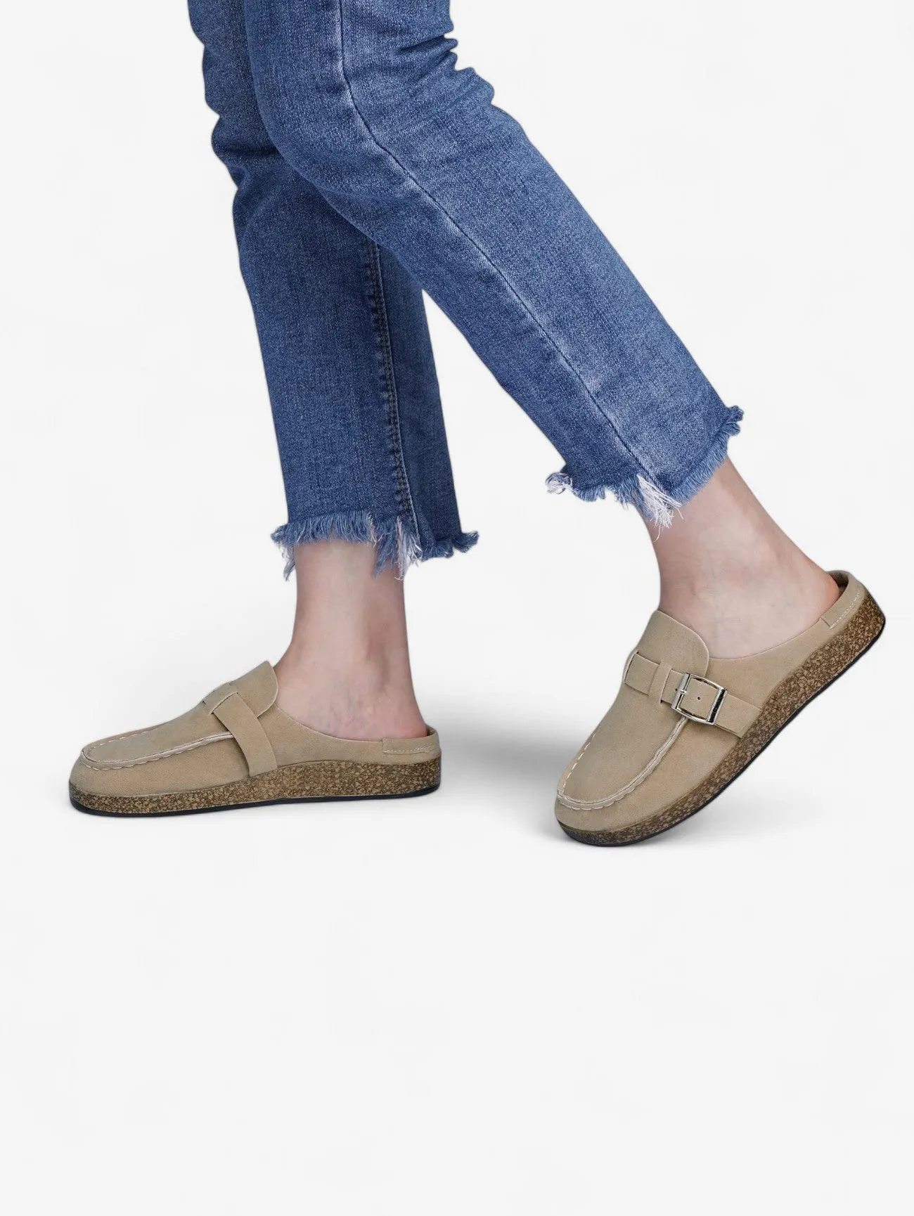 Jada | Women's Buckle Slip On Clogs Sandals Slippers