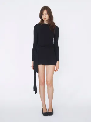 Jersey Wrap Dress - Black Jersey