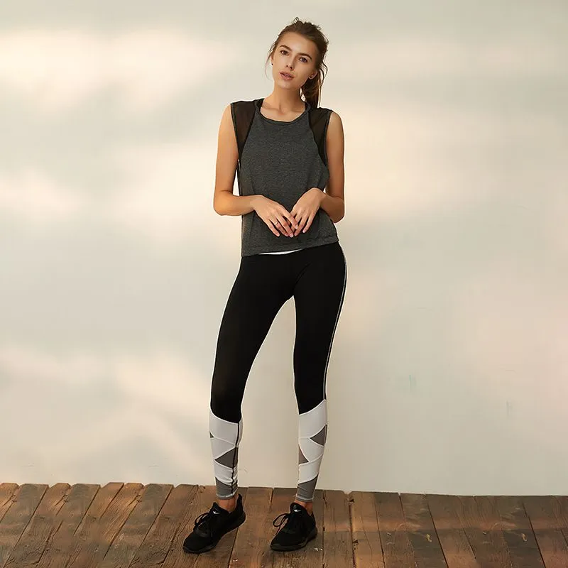 Kali Relaxed Fit Sleeveless Mesh Back Tank Top