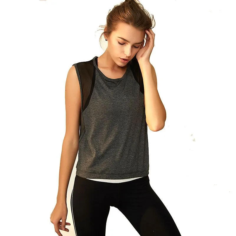 Kali Relaxed Fit Sleeveless Mesh Back Tank Top