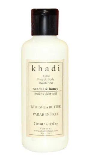 Khadi Natural Sandal & Honey Moisturizer With Sheabutter Paraben Free 210ml