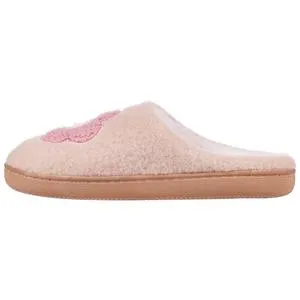 Ladies Indoor Slipper with Flower Applique and Embroidery