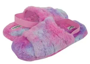 Ladies Multi Faux Fur Slide Slipper