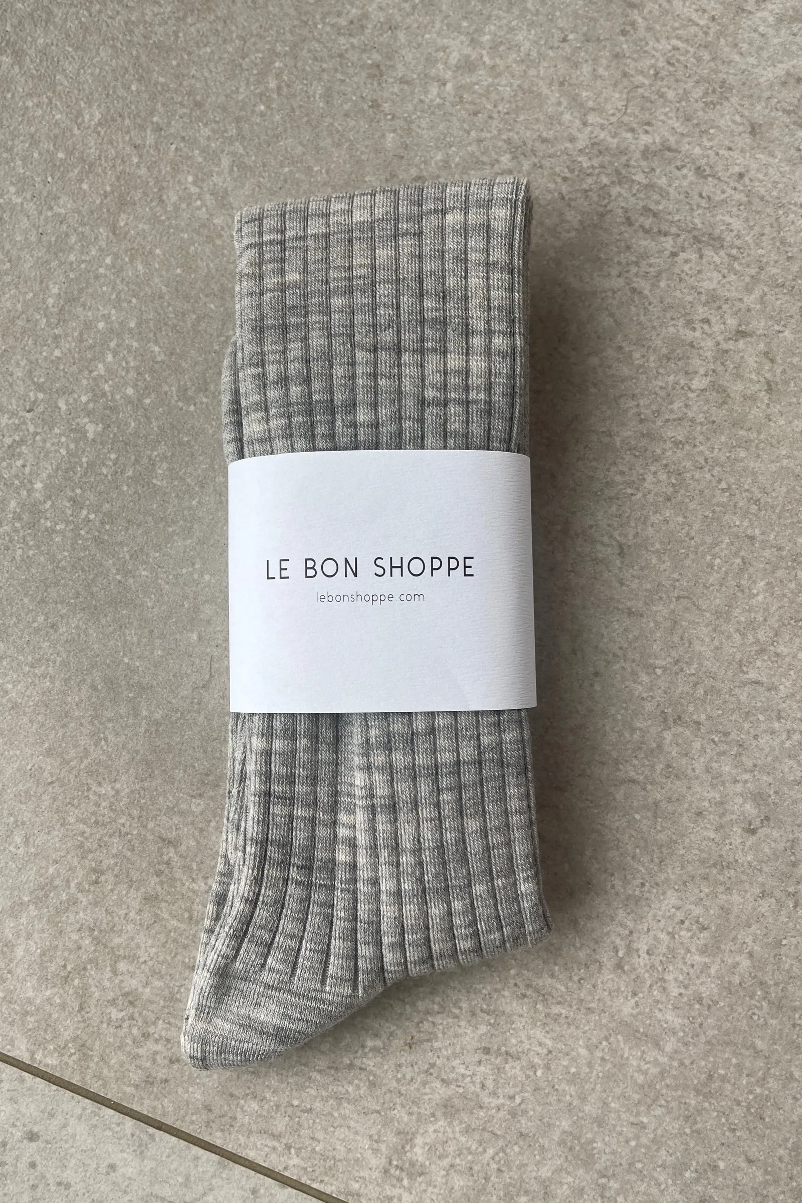 Le Bon Schoolgirl Sox - Grey Wool Blend