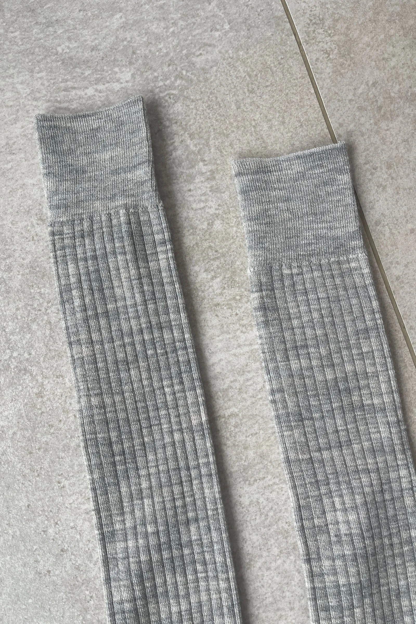 Le Bon Schoolgirl Sox - Grey Wool Blend