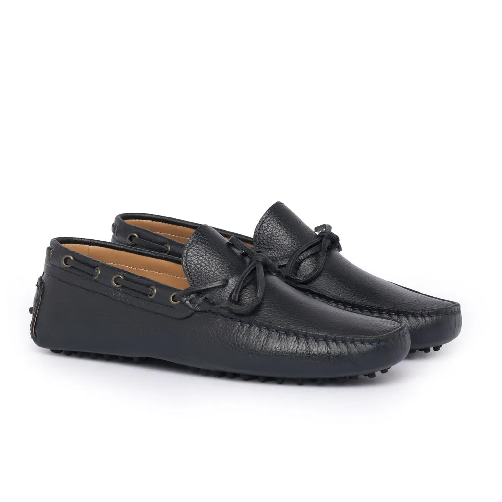 Leather Rubber Loafers - Blue