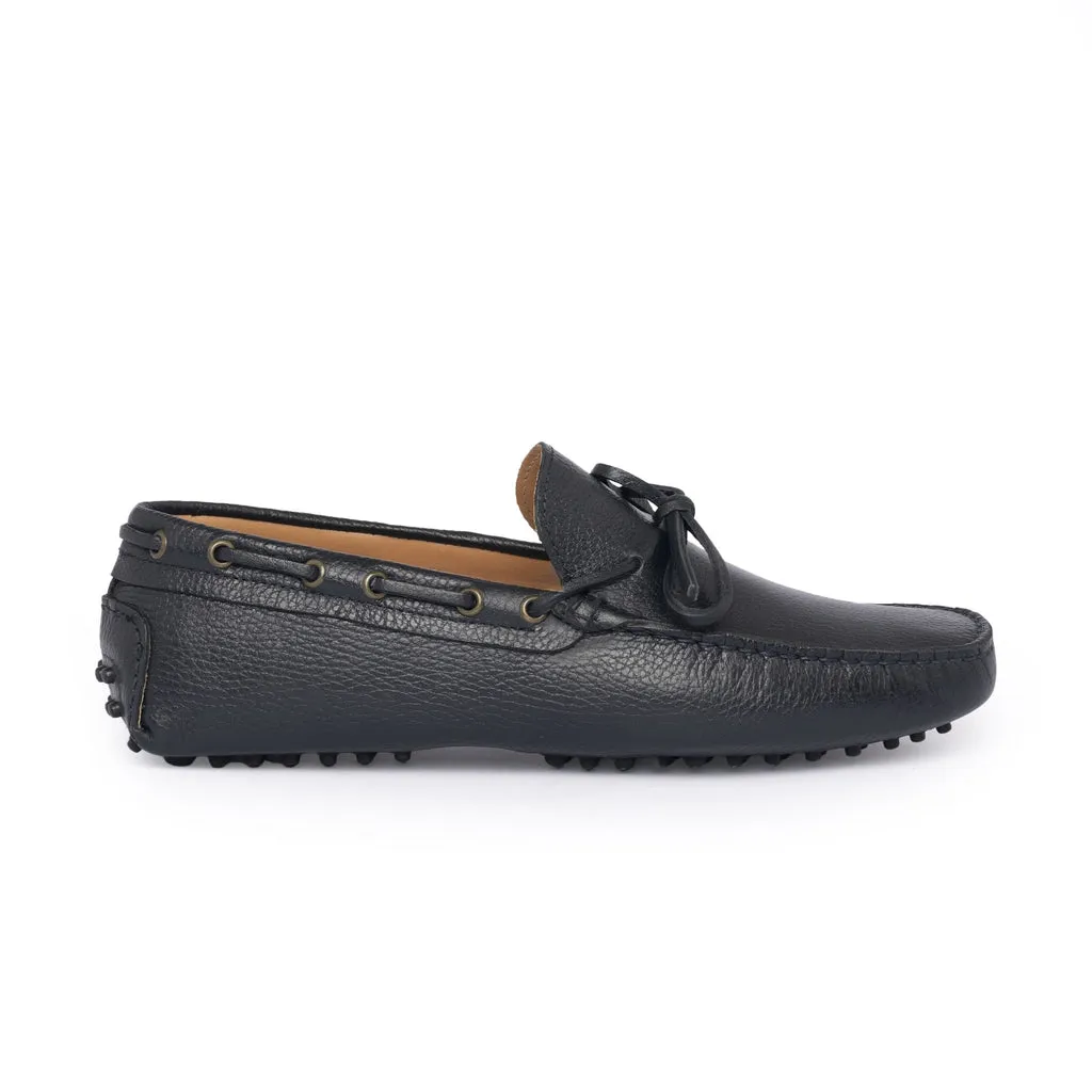 Leather Rubber Loafers - Blue
