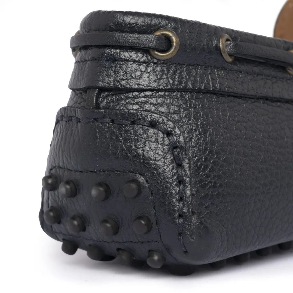 Leather Rubber Loafers - Blue