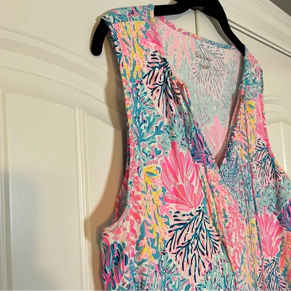 Lilly Pulitzer Johana Cover Up Dress in Multi Splashdance Size Large