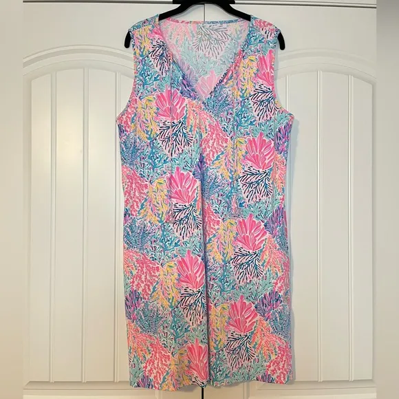 Lilly Pulitzer Johana Cover Up Dress in Multi Splashdance Size Large