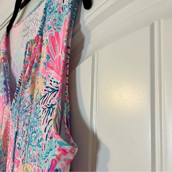 Lilly Pulitzer Johana Cover Up Dress in Multi Splashdance Size Large