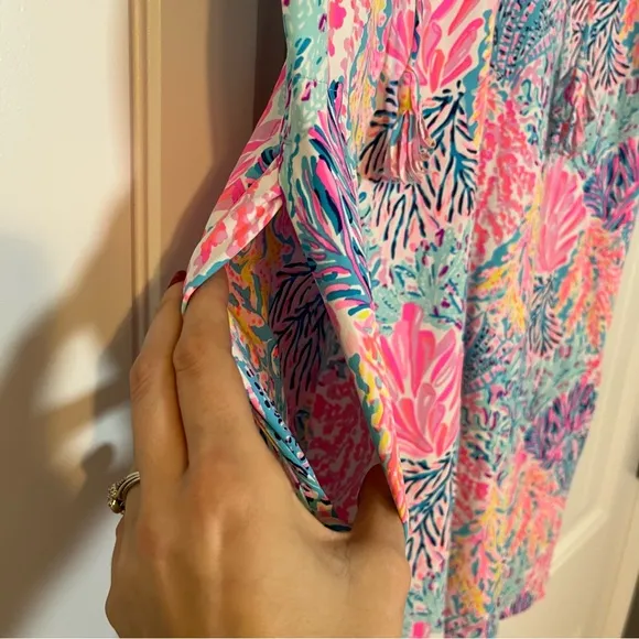 Lilly Pulitzer Johana Cover Up Dress in Multi Splashdance Size Large