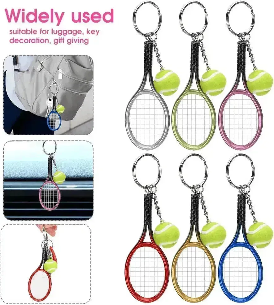 Love-All Lobs Tennis Racket & Ball Keychain