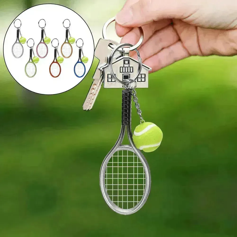 Love-All Lobs Tennis Racket & Ball Keychain