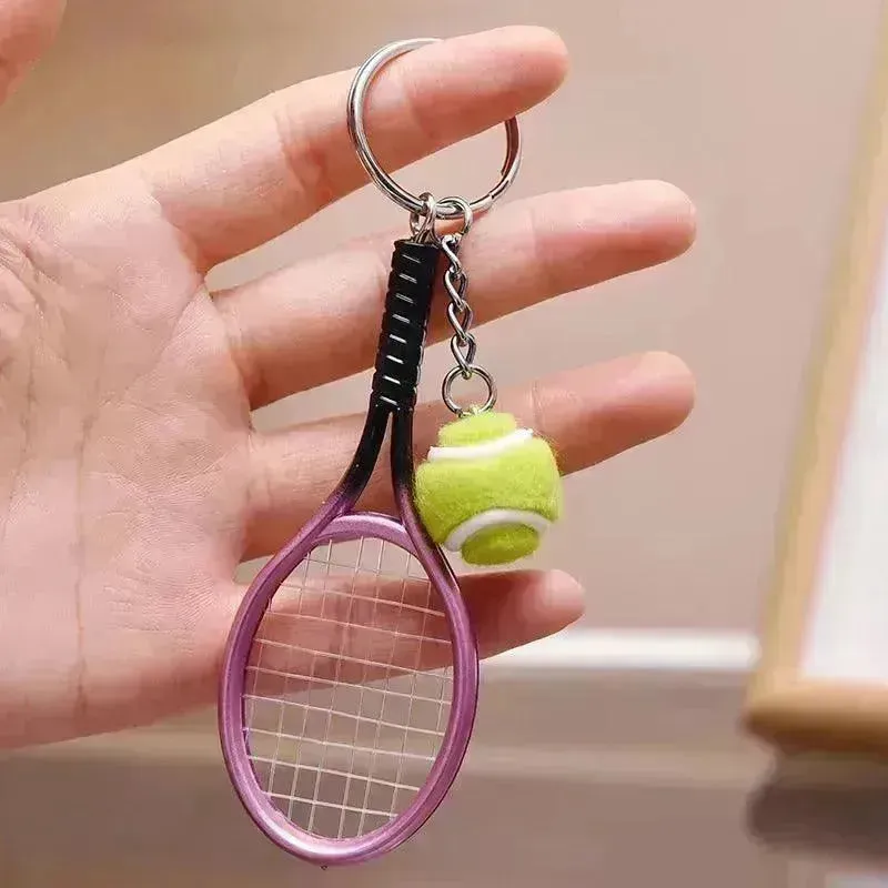 Love-All Lobs Tennis Racket & Ball Keychain