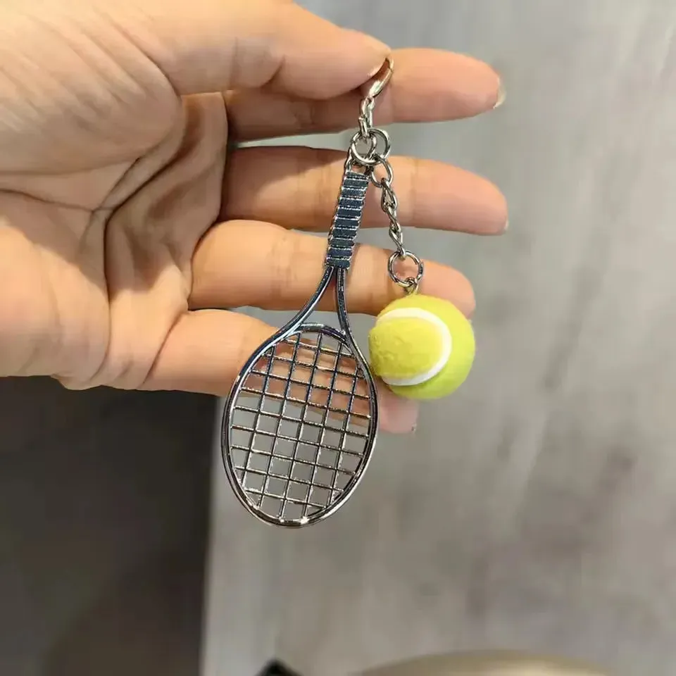 Love-All Lobs Tennis Racket & Ball Keychain