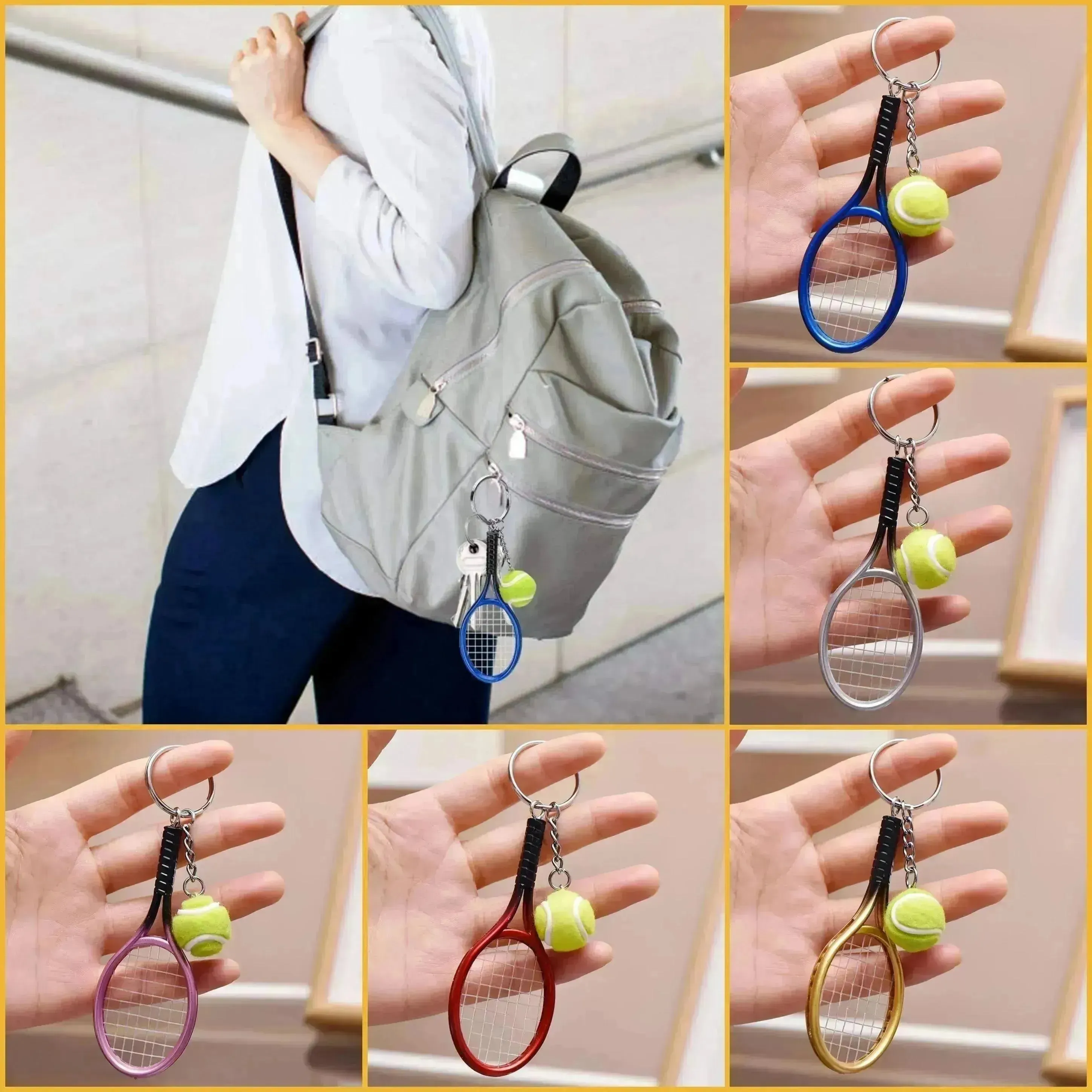 Love-All Lobs Tennis Racket & Ball Keychain