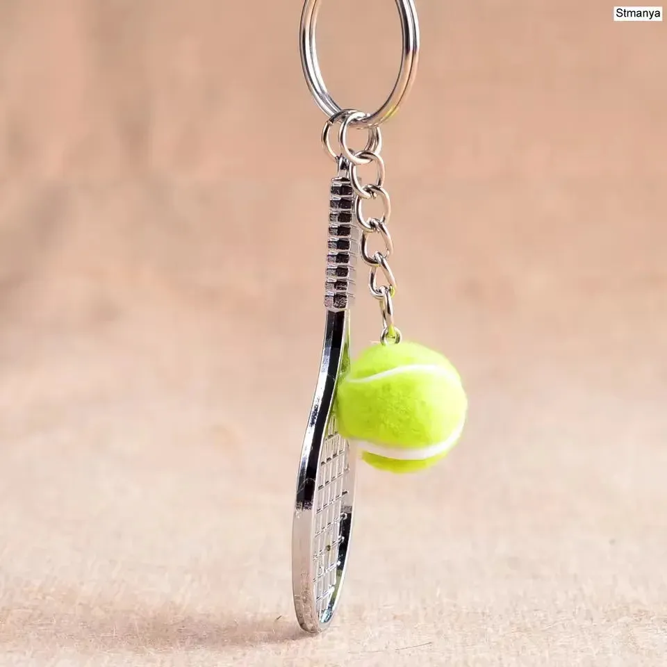 Love-All Lobs Tennis Racket & Ball Keychain