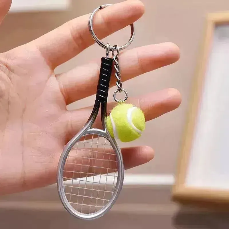 Love-All Lobs Tennis Racket & Ball Keychain