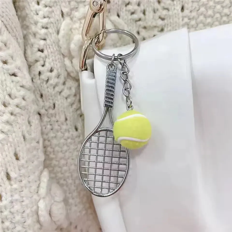Love-All Lobs Tennis Racket & Ball Keychain