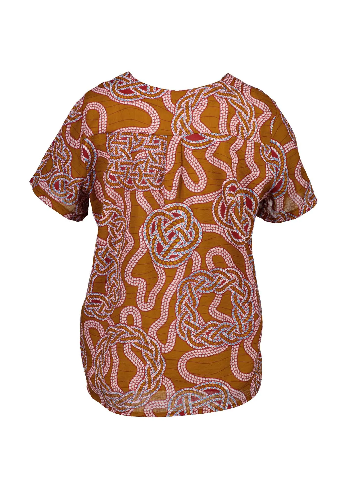 Loveknots Top Caramel in Seersucker