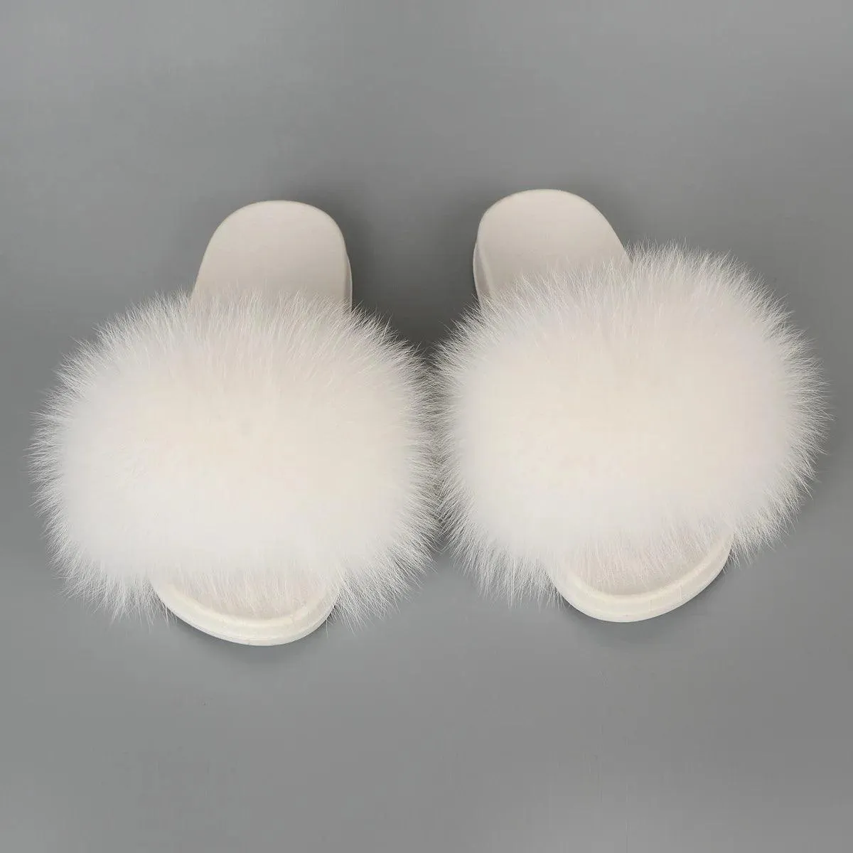 Luxurious Real Fur Slippers – Fluffy House Shoes & Summer Fur Slides for Women, Stylish Flat Furry Sandals