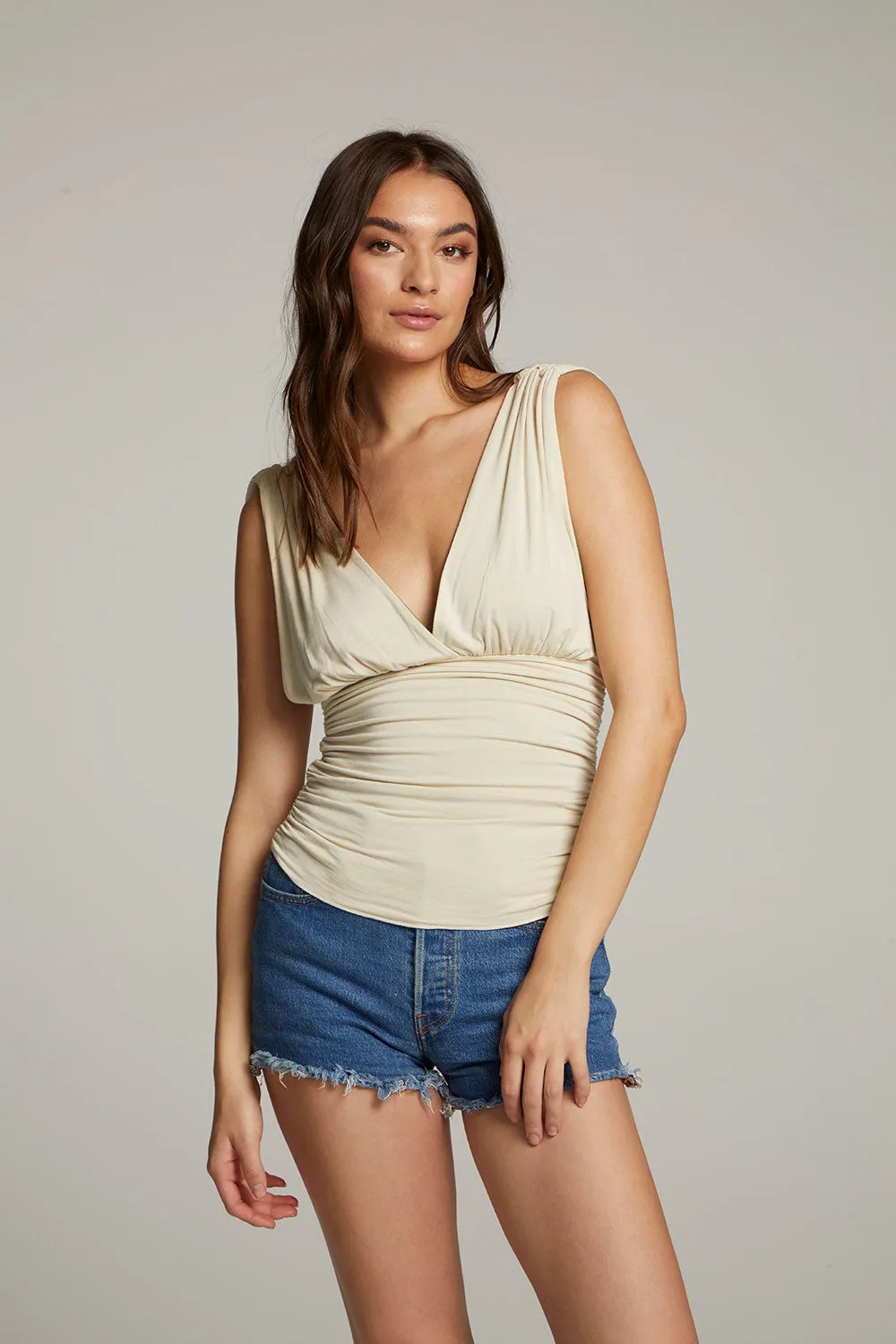 Magic Whitecap Grey and Piquant Green Reversible Tank Top