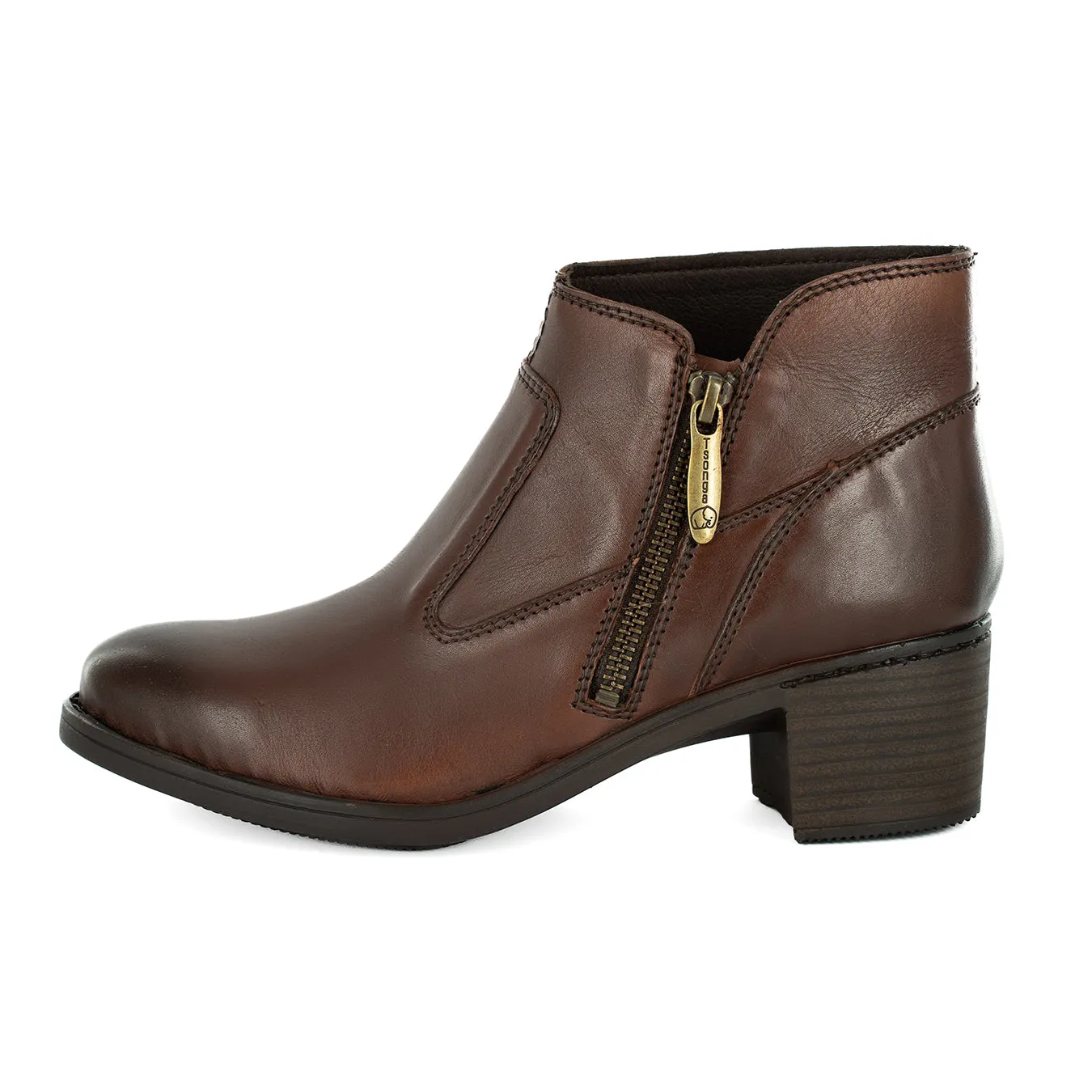 Majola : Ladies Leather Ankle Boot in Sable Relaxa