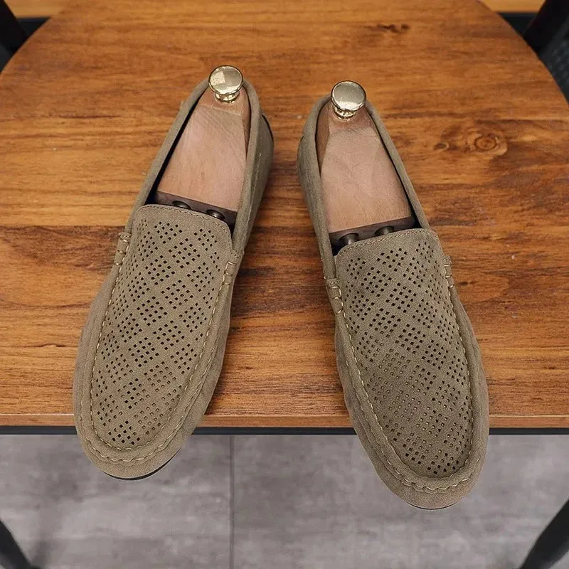 Men Breathable Hollow Casual Men Shoes Summer New Loafers Men Business Shoes Designer Loafers Shoe