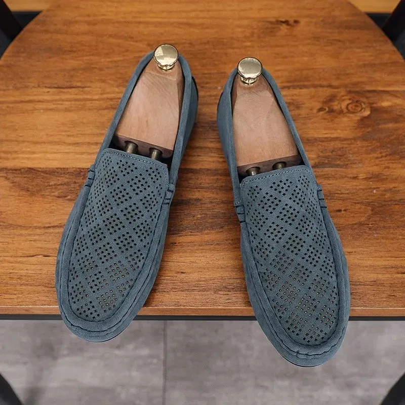 Men Breathable Hollow Casual Men Shoes Summer New Loafers Men Business Shoes Designer Loafers Shoe