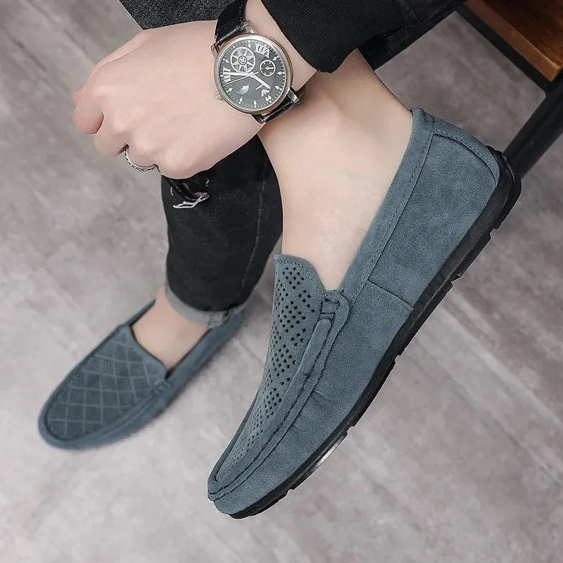 Men Breathable Hollow Casual Men Shoes Summer New Loafers Men Business Shoes Designer Loafers Shoe