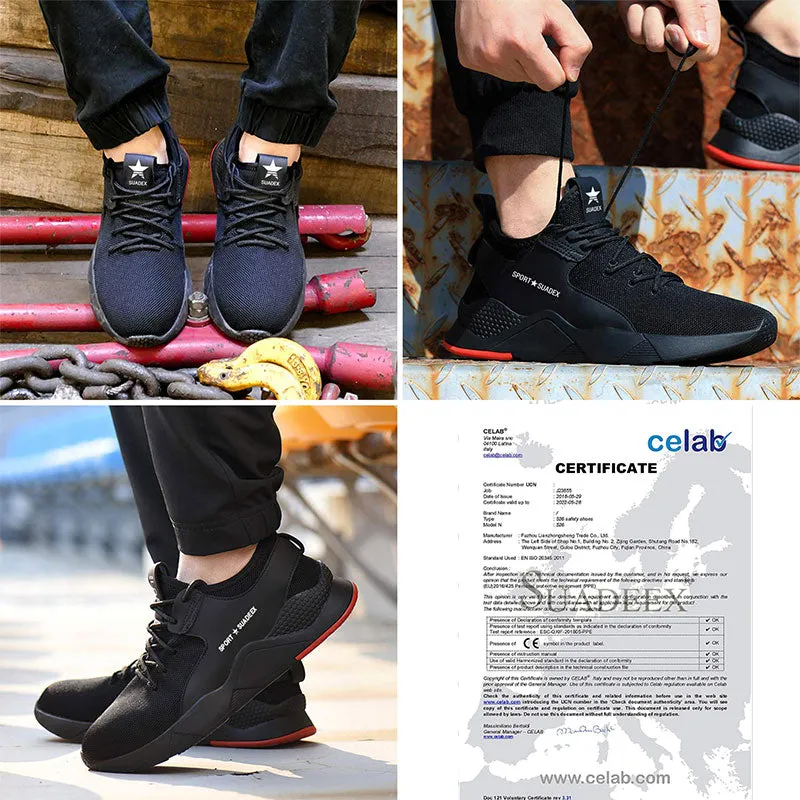 Men Work Safety Shoes Steel Toe Cap
