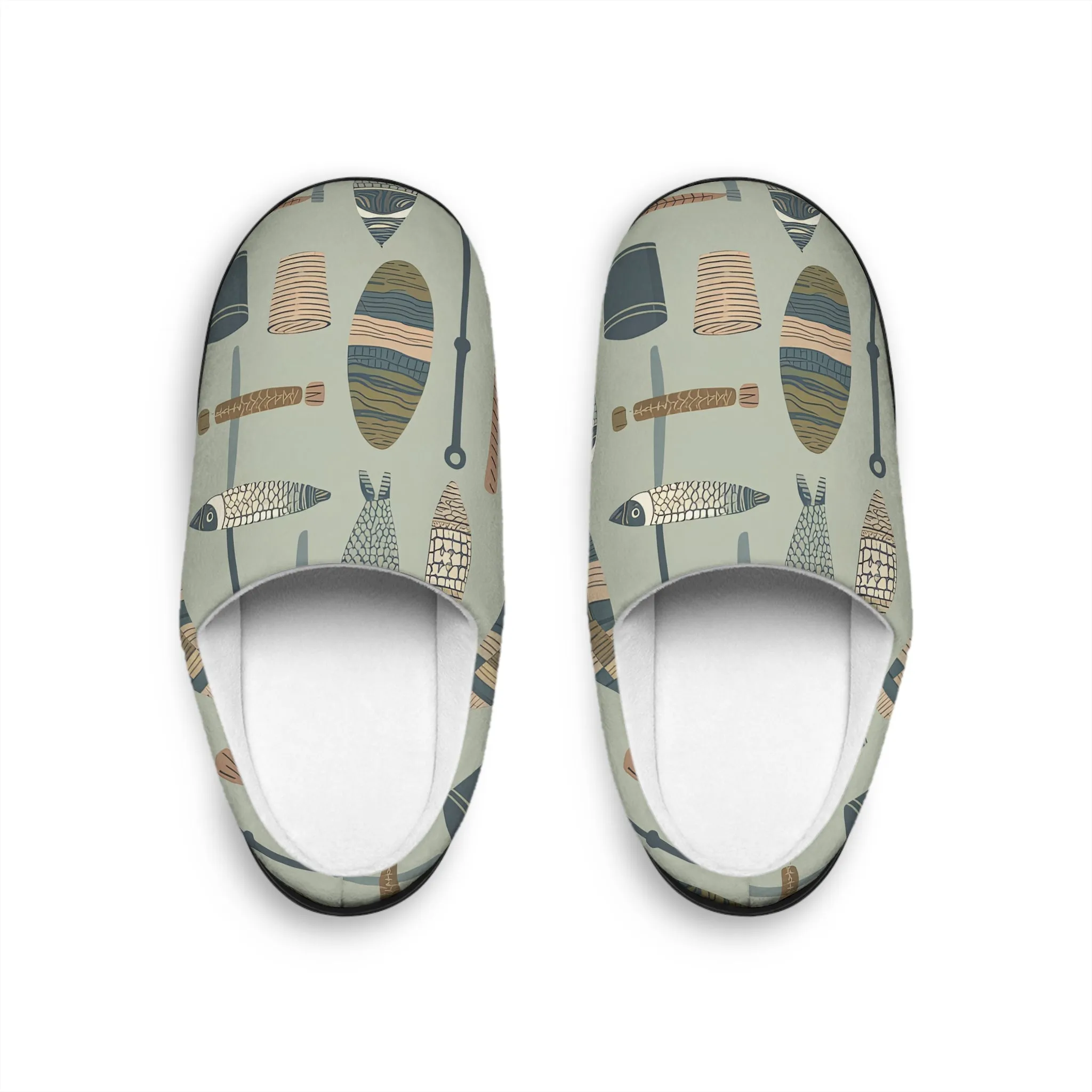 Men's Indoor Slippers - Fishing Line