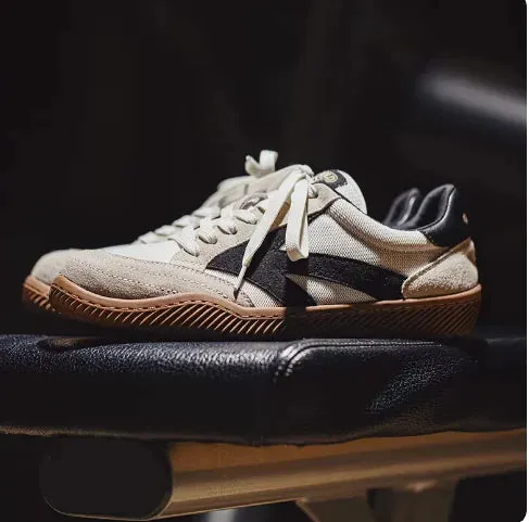 Men's Spring/Summer Retro Skateboard Shoes – Casual White Breathable Sneakers