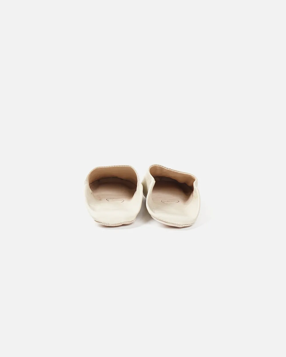 Moroccan Babouche Basic Slippers / Chalk