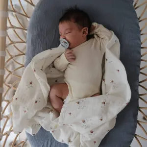 Mushie Boats Muslin Swaddle