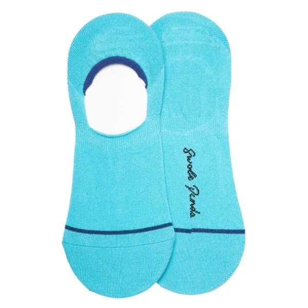Neon Blue No-Show Bamboo Socks by Swole Panda, Size 4-7
