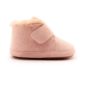 NEW OLDSOLES baby's shloofy shoe in powder pink suede