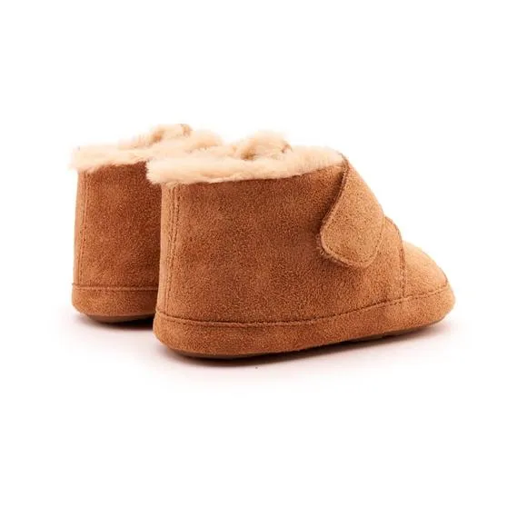 NEW OLDSOLES baby's shloofy shoe in tan suede