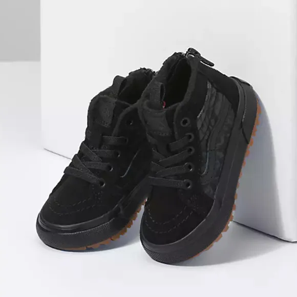 NEW Vans Toddler Sk8-Hi Zip MTE Skate Shoe Camo Mono Black Size 4.5TD