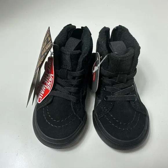 NEW Vans Toddler Sk8-Hi Zip MTE Skate Shoe Camo Mono Black Size 4.5TD
