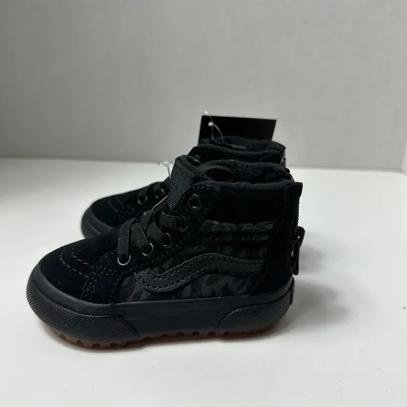 NEW Vans Toddler Sk8-Hi Zip MTE Skate Shoe Camo Mono Black Size 4.5TD